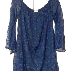💙Tobi Navy Blue Embroidered Long Sleeved Dress 💙
